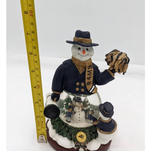 St. Louis Rams Snowman Cheer Snow Globe Christmas Second Limited Series 7" Tall - Picture 9 of 12